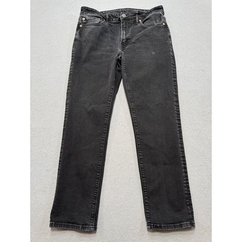 American Eagle Jeans Men's 32x30 Black Denim AirFlex+ Slim Fit Straight Mid Rise